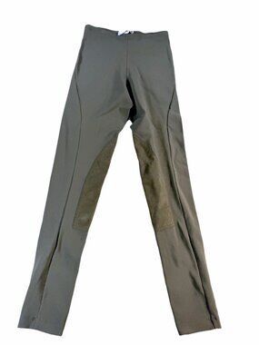 Equestrian Designs Riding Breeches Womens Olive Green Knee Patch Tights